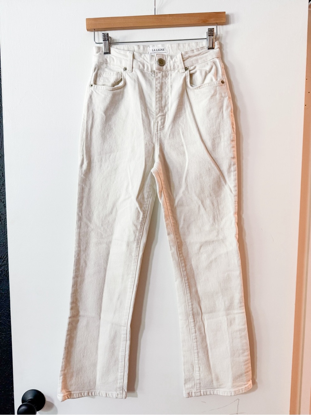 La Ligne The Isadora Jean White Cream Size 26 - Picture 2 of 5